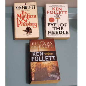 Ken Follett LOT Man From St. Petersburg Eye of The Needle Pillars Earth